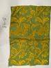 名称：绿地黄色牵牛花剪花绡
尺寸：38cm*46cm
年代：60年代
描述：绡是以平纹或变化平纹织成的轻薄透明的丝织物。
