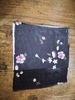 名称：1980-1990年代出口样品
 
类别：丝织品
尺寸：16*11.3（厘米） 
年代：公元二十世纪
描述：黑底花卉图案纹样面料。

