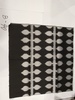 名称：黑白哑呤纹段染色织泰丝绸
尺寸：47cm*48cm
年代：60年代
描述：质地较厚、硬挺。
